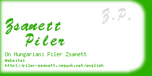 zsanett piler business card